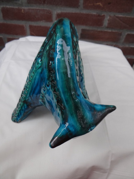 Jema Holland Stier 79, Großer modernistischer Retro-Kunst-Keramikstier – Bildhauerei, Ceramic (photo 5 of 15)