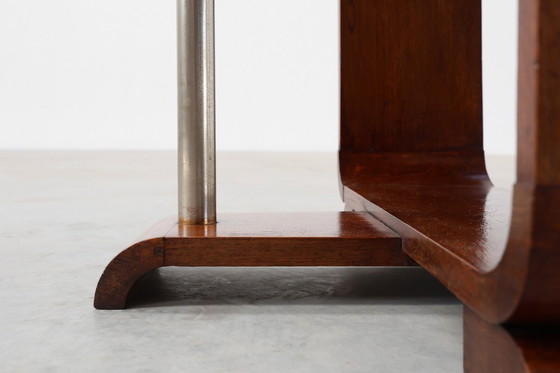 Image 1 of Tavolino quadrato Art Déco impiallacciato in rovere, Francia 1925 ca. 1925