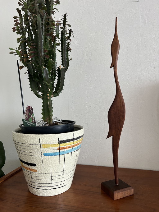 Grue en bois vintage