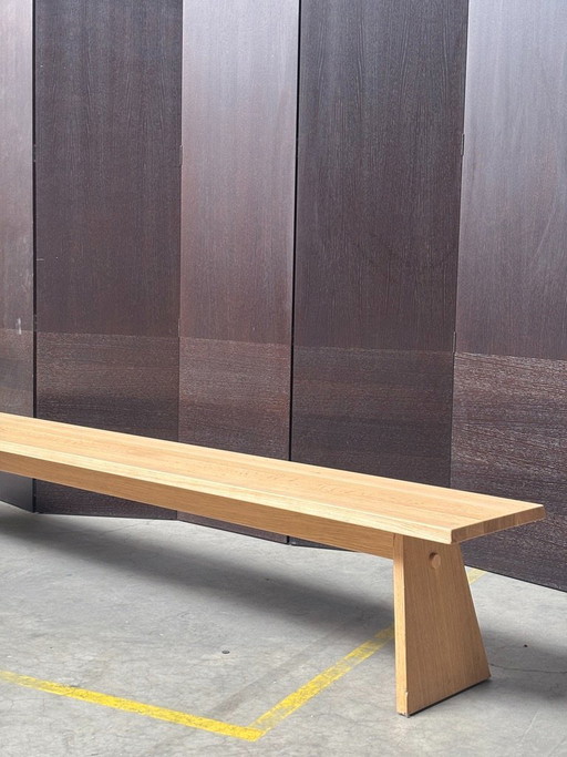 Cruso 300cm bank van massief eikenhout in natuurlijke kleur