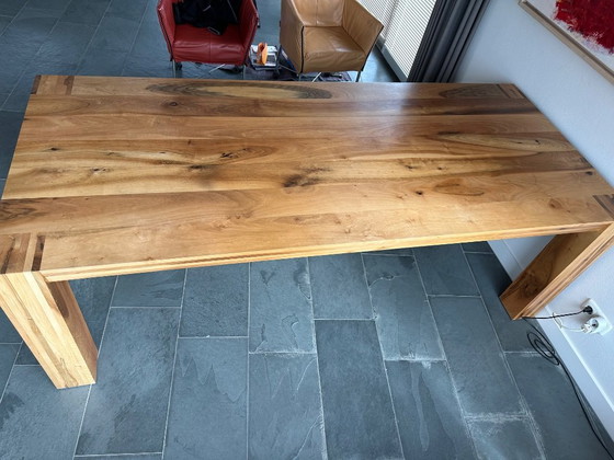 Image 1 of Dining room table Pilat and Pilat type Hindrik Langhout walnut wood