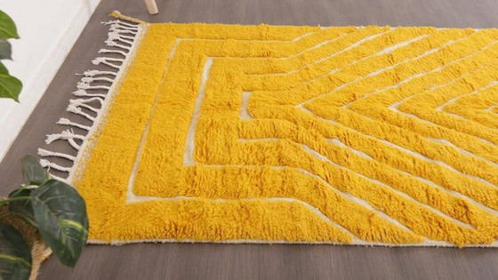 Tapis marocain écru à motifs géométriques 250cm x 150cm – Wool (photo 5 of 14)