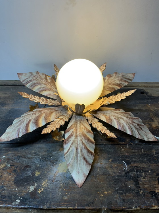 Image 1 of plafonnier vintage italien fleur masca