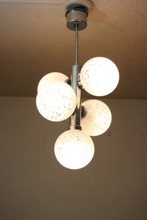 Image 1 of Vintage atomic globes chandelier, 1960s