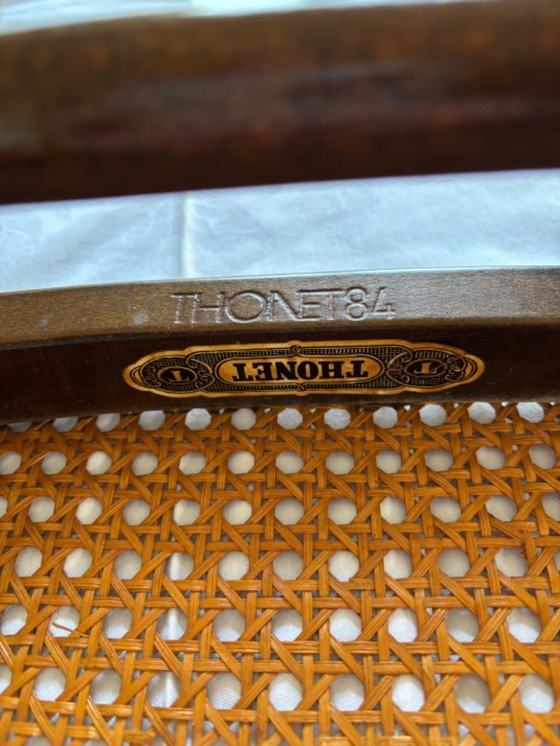 Image 1 of Tavolo da pranzo Thonet con 2 prolunghe intermedie e 6 sedie 214/215