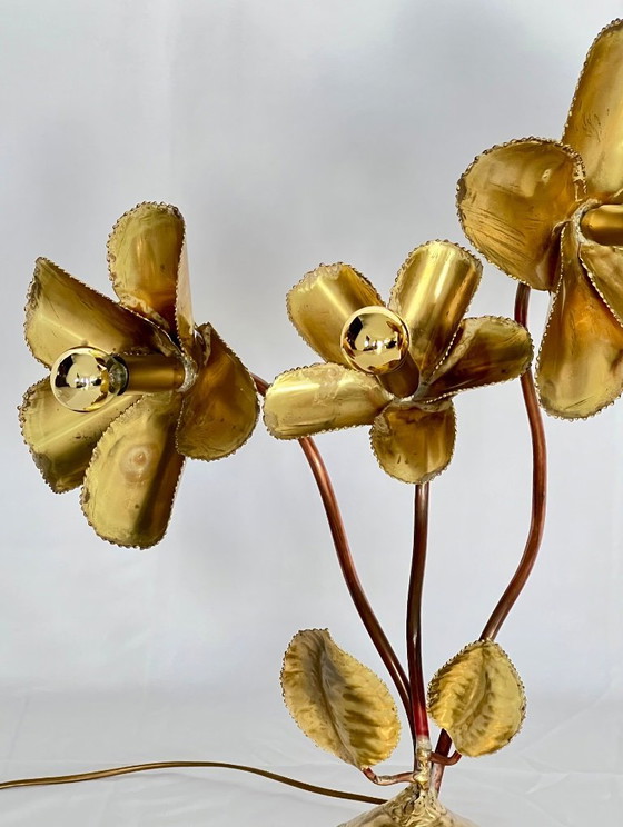 Image 1 of Tischleuchte „Seerosen“ von Maison Honoré, Paris, Frankreich, 1970er Jahre