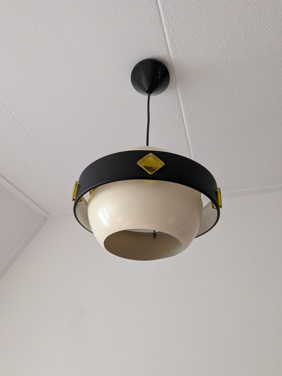 Image 1 of Mid Century Space Age saturn pendant 70s