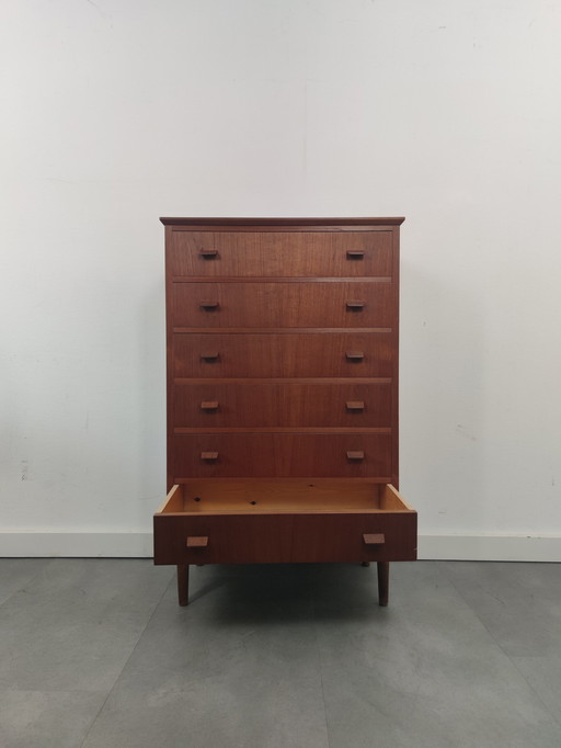 Vintage Danish Chest of Drawers By Poul Volther, Narrow!