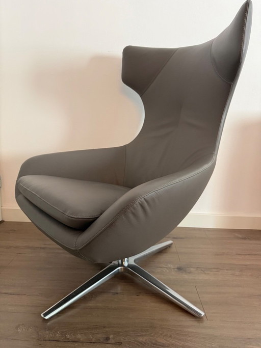 Leolux Caruzzo Plus, nur 4 Monate alt. Wegen Umzug. – fauteuils, Leather, Aluminium