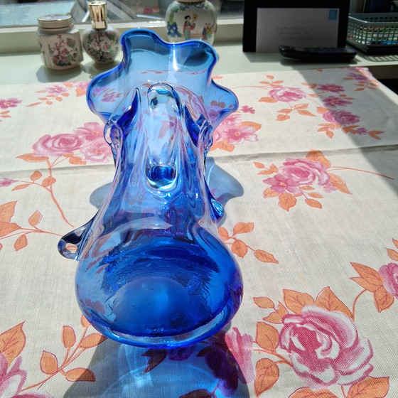 Image 1 of Blauwe Murena knobbel vaas.