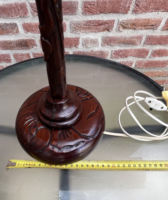 Image 1 of Lámpara antigua china de caoba con forma de dragón (1920-1930)