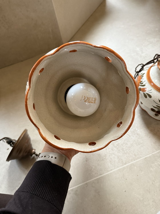 Image 1 of Handgeschilderde hanglampen retro jaren 80