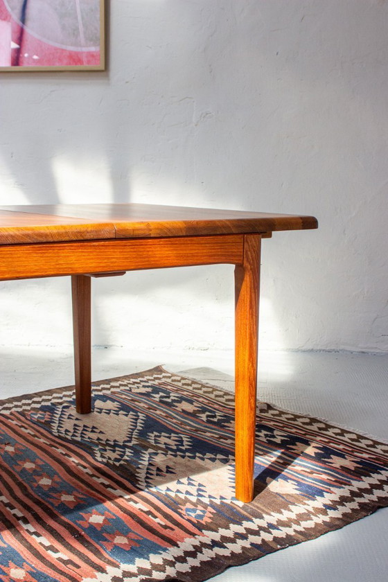 Image 1 of Vintage teak dining table, Danish Mid Century, 1960s, solid wood