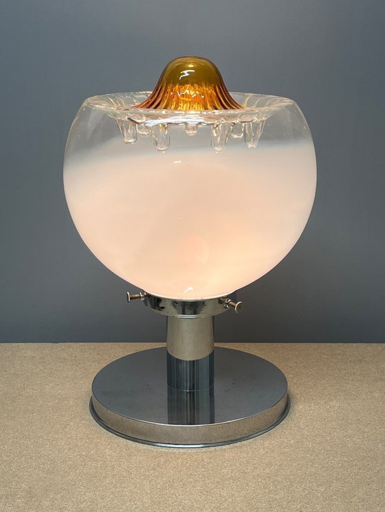 Image 1 of Mazzega tafellamp, Toni Zuccheri opaalglas