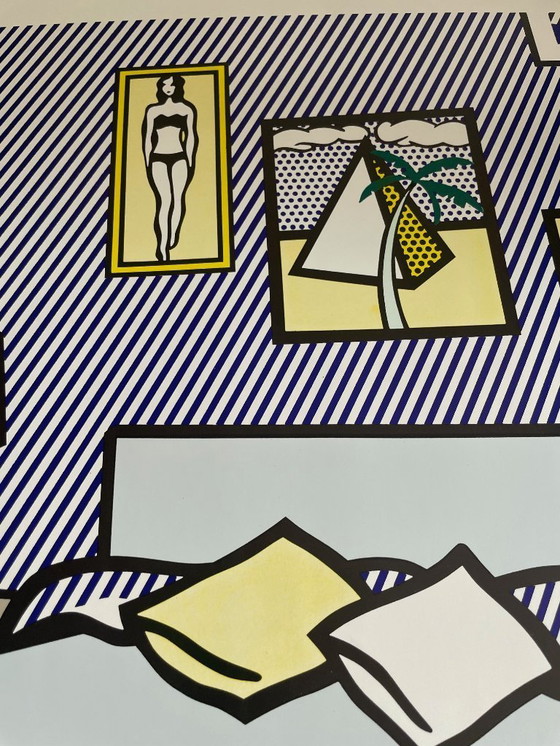 Image 1 of Roy Lichtenstein (1923-1997), Interieur met waterlelies, 1991, copyright Estate of Roy Lichtenstein/DACS 2000, Gedrukt in Groot-