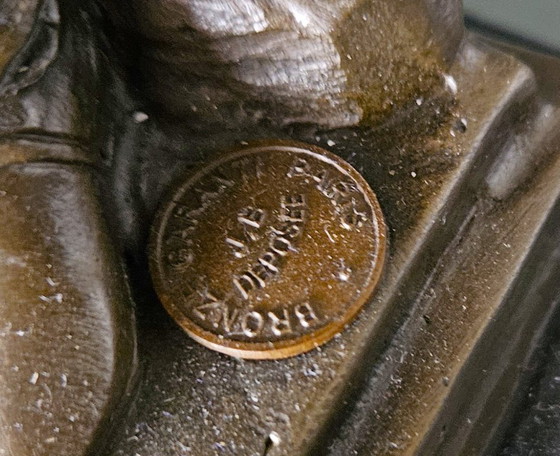 Image 1 of Una statua in bronzo patinato di Napoleone