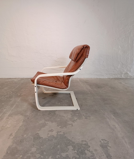 Image 1 of Noboru Nakamura cognac lederen fauteuil 
