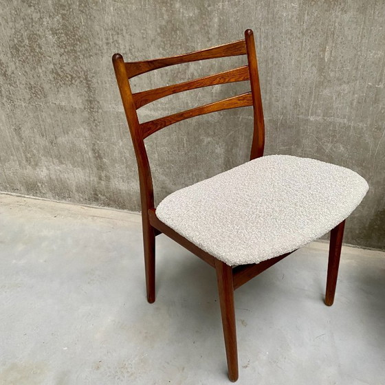 Image 1 of 4 chaises de salle à manger vintage Topform en palissandre, années 1970