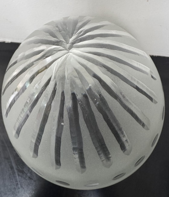 Image 1 of Lámpara de techo Art Déco – Modelo "Huevo" con cristal tallado