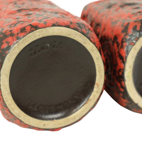 Image 1 of Set Vases en lave grasse rouge Scheurich Jura