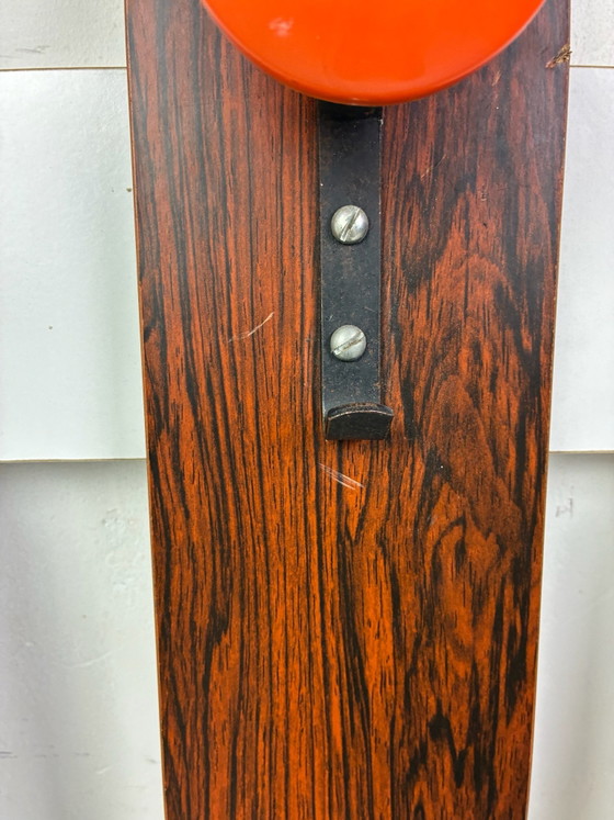 Appendiabiti vintage con specchio, effetto palissandro, Vetro, Plastica, Arancione (foto 10 di 15)