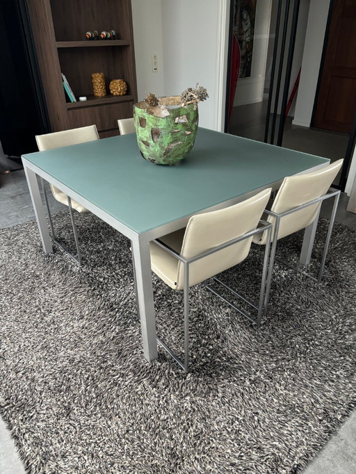 Glass dining table