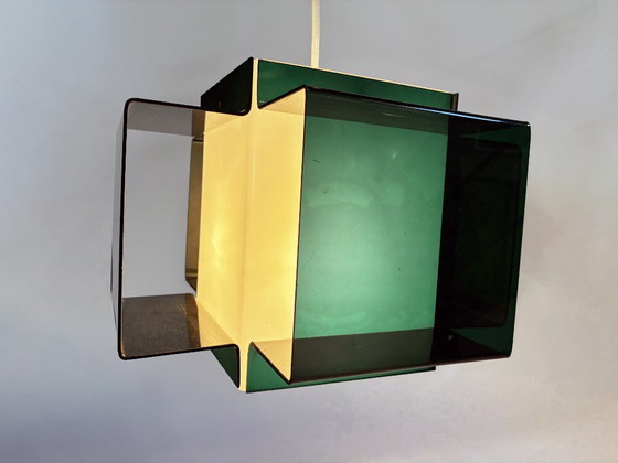 Image 1 of Suspension Space Age • Acrylique Bicolore • 1970