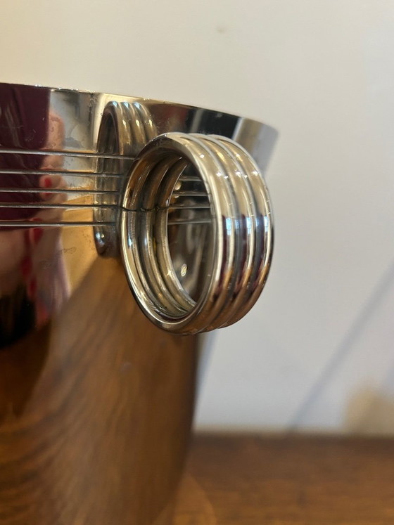 Image 1 of chrome-plated metal champagne bucket