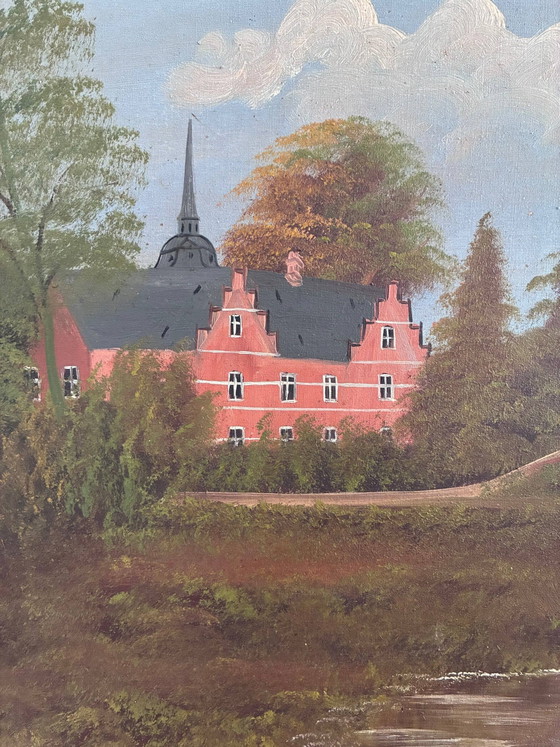 Image 1 of Peinture à l'huile originale d'époque, paysage signé, art champêtre, vers 1930