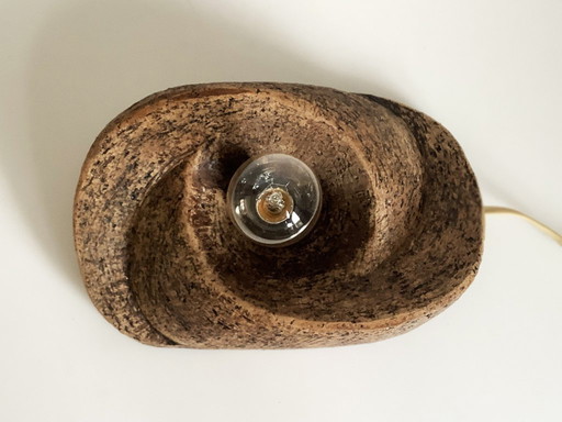 Brutalist wall lamp ceramic 1970s
