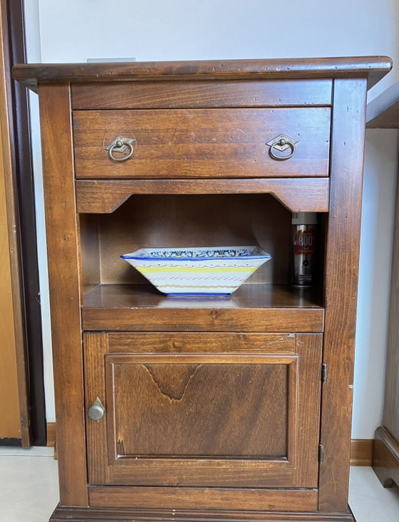 Solid Wood Cabinet in Arte Povera Style, Walnut, 92 × 63 × 40 Cm – TV furniture (photo 5 of 5)