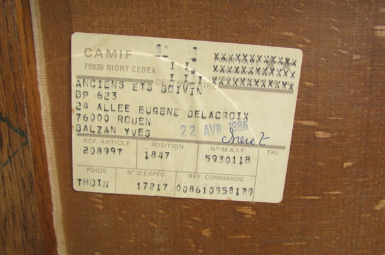 Image 1 of Pair of rustic oak bedside tables, from the 1980s, made of solid wood