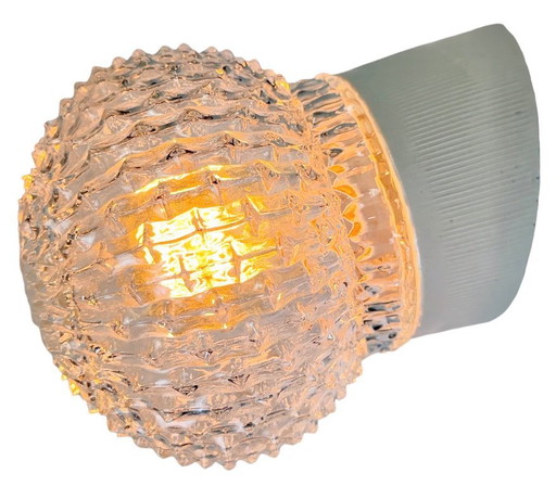 Vintage White Porcelain Wall Light, 1970s