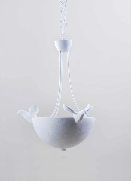 Abajour Porta Romana Bianco - Plafoniera Aubrey – hanglampen, Metal