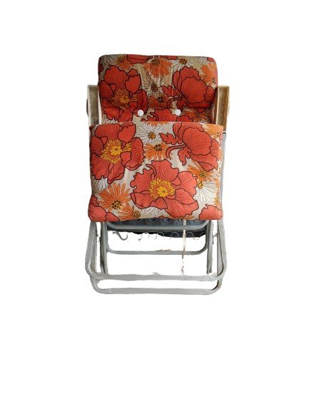 Image 1 of Vintage 70s folding chaise longue/deckchair