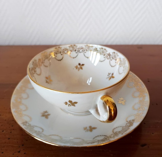 Image 1 of 6x Limoges porcelain gold cups