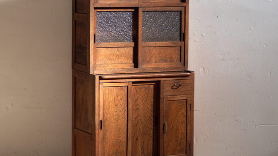 Antiker japanischer Mizuya Dansu aus Keyaki-Holz – Japan, circa 1930 – Sideboard, Brass (photo 3 of 40)