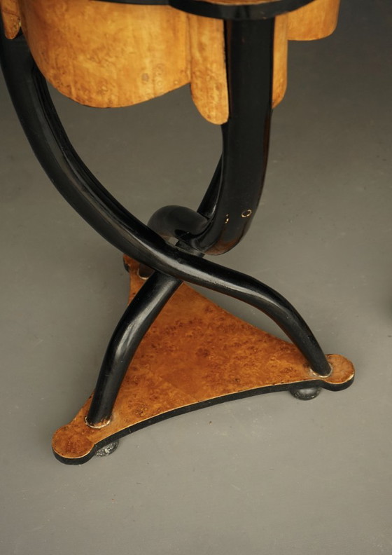 Decorative Italian Burl and Birch Wood Side Tables. 1950s (photo 10 of 13)