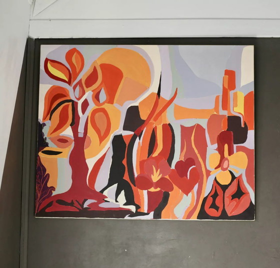 Image 1 of Psychedelic Canvas, Painting, 70's