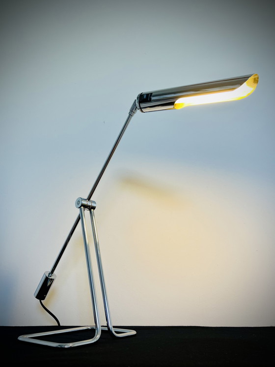 Image 1 of Abo Randers - Minimalist Chrome pendulum Vintage Desklamp