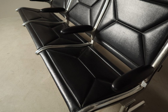 Banco Tandem Sling de Charles y Ray Eames, 1962 – Herman Miller, Sofás de 3 plazas, Skai, Vintage (photo 13 of 15)