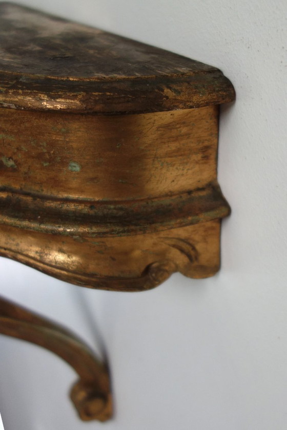 Image 1 of Console murale en bois vintage