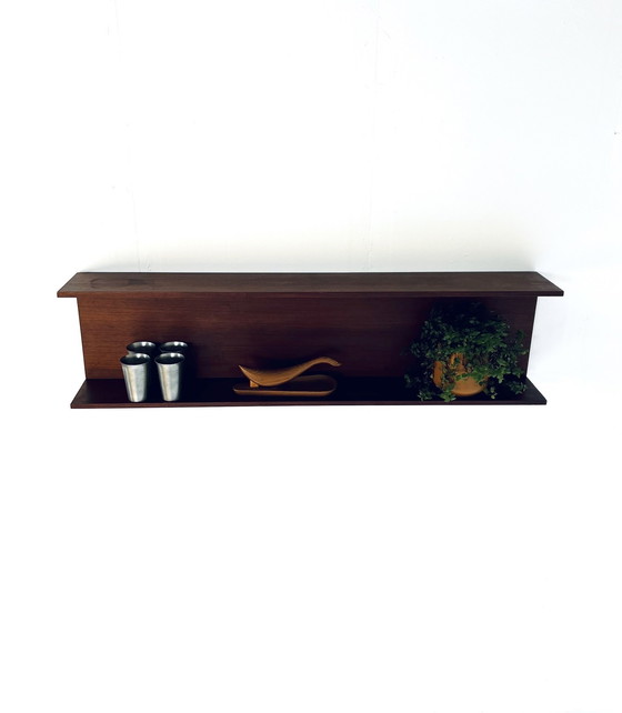 Image 1 of Etagère murale vintage en teck, 1960