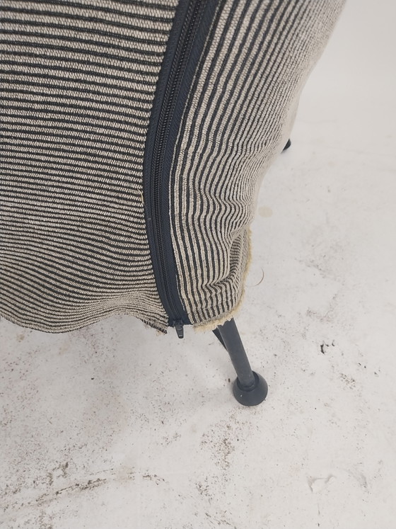 1 X Montis Charly Armchair in Grey Mélange Fabric 1980s – Metal, Textile, Vintage (photo 5 of 10)