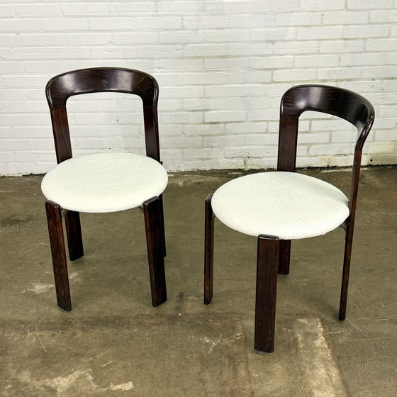 Image 1 of Set Of Two Bruno Rey Chairs In Dark Brown With White