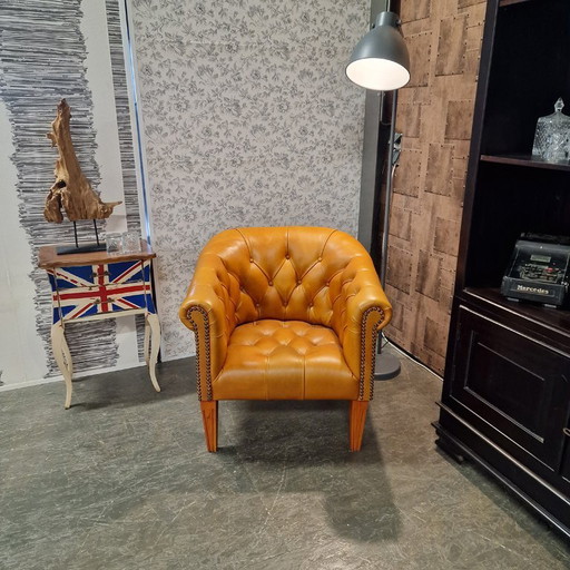 Chesterfield Club chair - Golden Oak