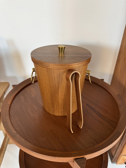 Vintage Deense Teakhouten Ijsemmer ‘60