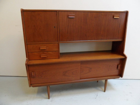 Image 1 of Mobile a parete in stile metà secolo con credenza