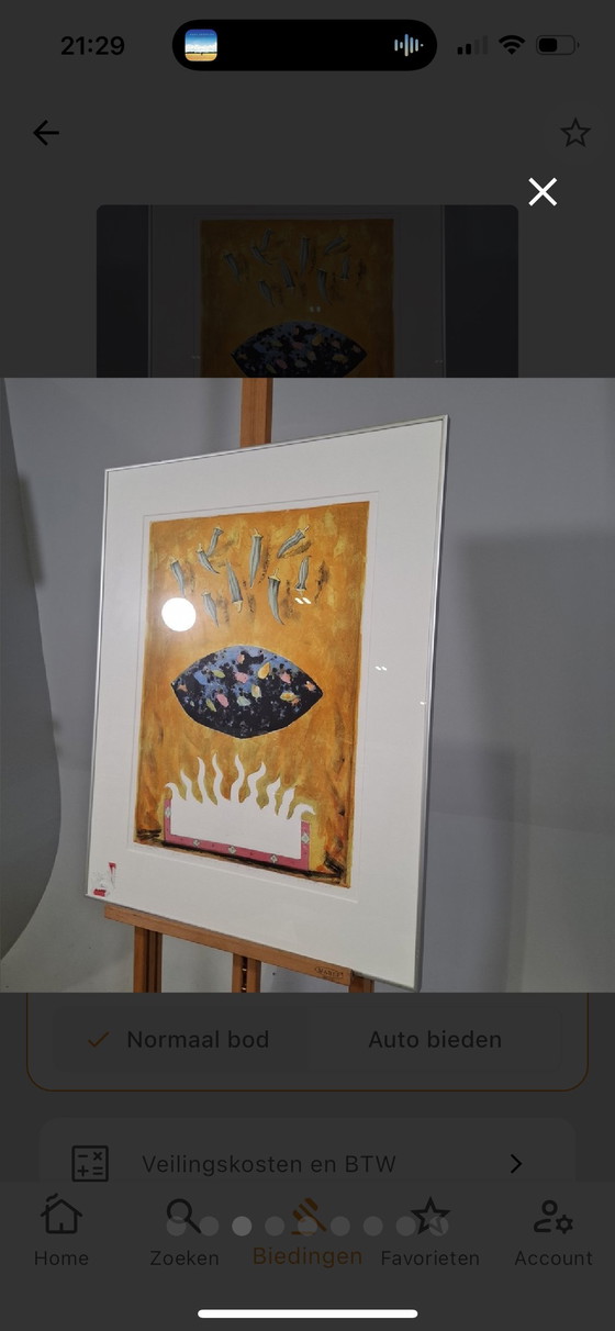 Image 1 of Serigrafía de Lon Buttstedt 85x67 Piedras sagradas del fuego