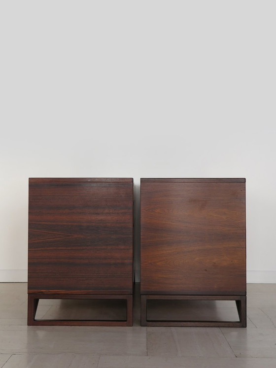 Dark wood Chest of drawers by Svend Langkilde, Denmark, 1960s, set of 2, Scandinavian (photo 5 of 23)